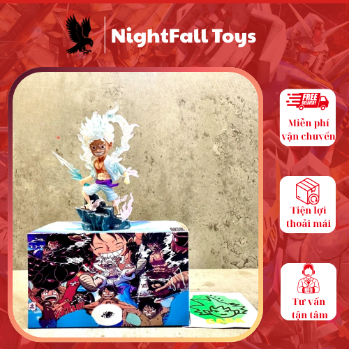 Mô hình Luffy Gear 5 Onepiece dáng chiến đấu cầm sét siêu ngầu