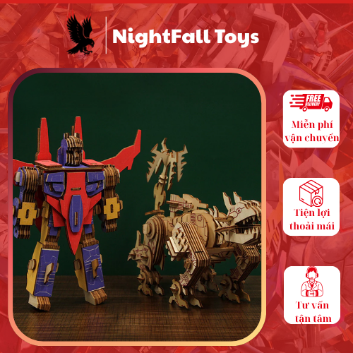 Mô hình tự ráp gỗ 3D Robot Tranphormer trưng bày cho bé - Ảnh 2