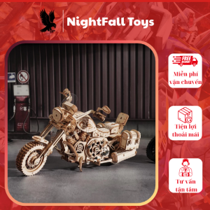 Mô hình tự làm Xe Motorcycle Robotime | Đồ chơi lắp ráp gỗ 3D. ROKR LK504