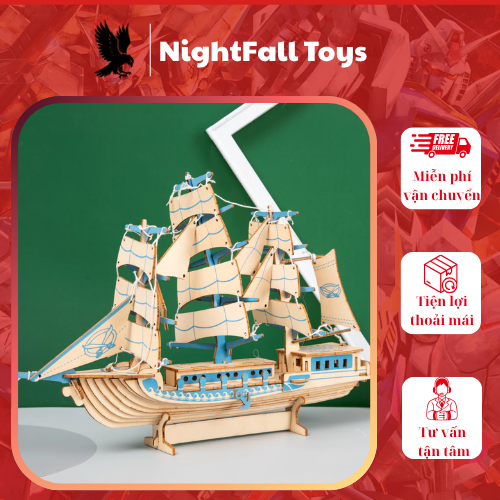 Mô hình lắp ráp 3D gỗ DIY lắp ghép mô hình thuyền sáng tạo quà tặng sinh nhật cho bạn bè người thương - Ảnh 5