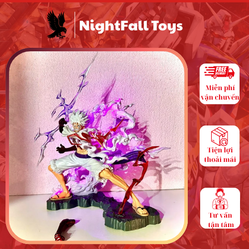 Mô hình Luffy Gear 5 Onepiece dáng chiến đấu cầm sét siêu ngầu - Ảnh 2