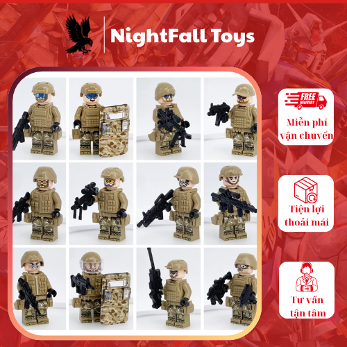 Lắp Ghép Lính Swat, Lính Thủy Đánh Bộ, Lính Đặc Nhiệm DELTA - Ảnh 5