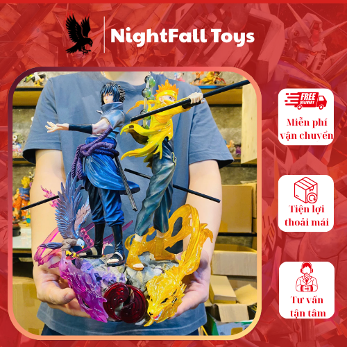 Mô hình Naruto Ánh Sáng đại chiến Sasuke Bóng Tối - siêu to cực nét - Ảnh 2