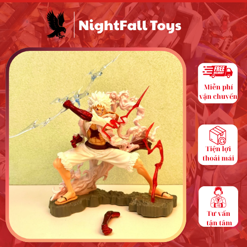 Mô hình Luffy Gear 5 Onepiece dáng chiến đấu cầm sét siêu ngầu - Ảnh 3