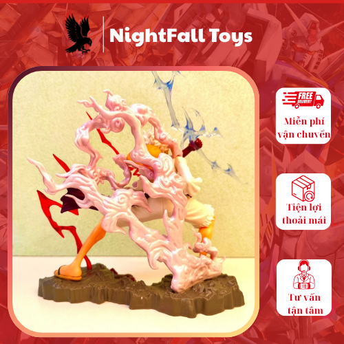 Mô hình Luffy Gear 5 Onepiece dáng chiến đấu cầm sét siêu ngầu - Ảnh 4