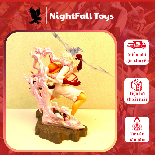 Mô hình Luffy Gear 5 Onepiece dáng chiến đấu cầm sét siêu ngầu - Ảnh 5