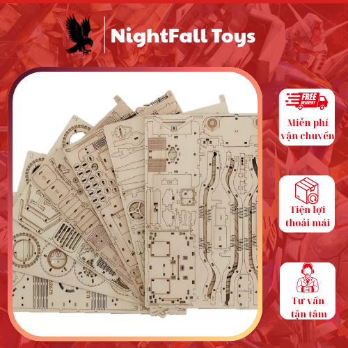 Đồ Chơi Lắp Ráp Mô Hình 3D Bằng Gỗ, Xe Jeep Quân Sự - Ảnh 4